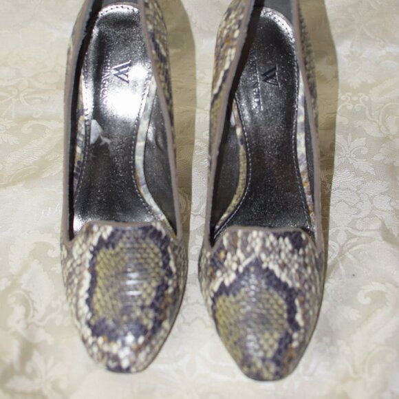 Worthington Snakeskin Heels Shoes Size 8 - Picture 7 of 11